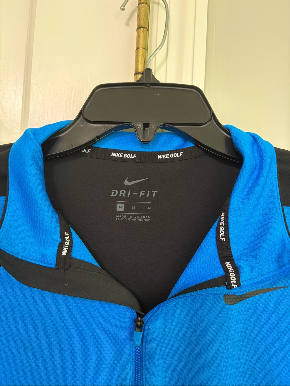 Nike Blue and Black Golf Dri-FIT Zip Jacket - Picture 3 of 5